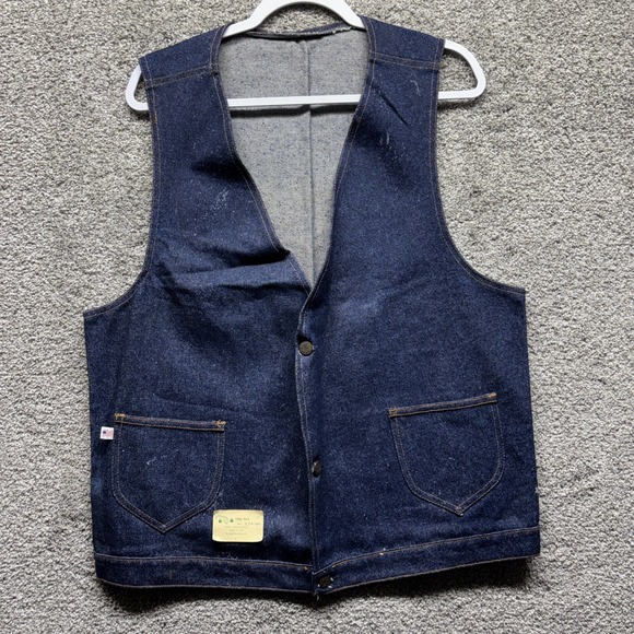 Vintage AFSCME White Oak Cone Denim Mens Vest XL 30th Convention Vegas 1992 NEW - Picture 5 of 16